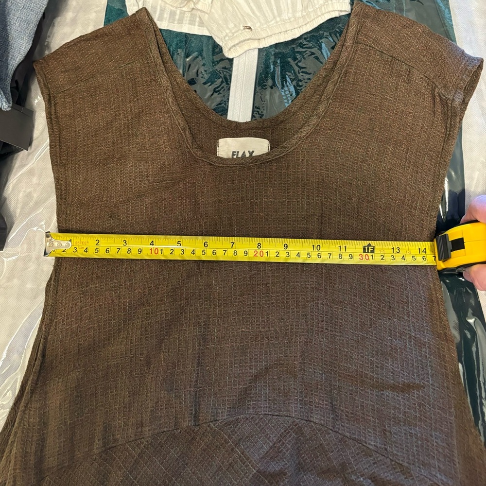 Vintage Flax by Jean Engelhart Brown Dress NWOT - Picture 6 of 6